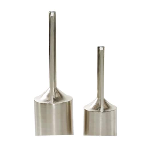 Silver Metal Glam Vase Set